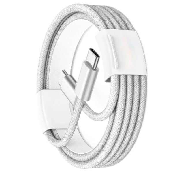 2-pack USB C till USB C-kabel, 60W snabbladdningskabel för iPhone 15/16 2m