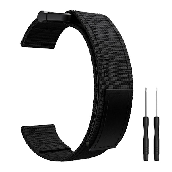 INF Kellon ranneke 22 mm Garmin Fenix 5/6/7 Forerunner Approach Nylon Musta