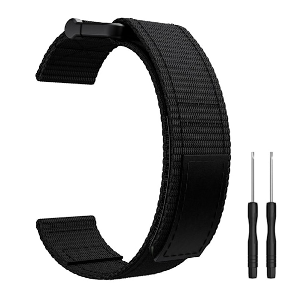 Klockarmband 22 mm till Garmin Fenix 5/6/7 Forerunner Approach Nylon Svart