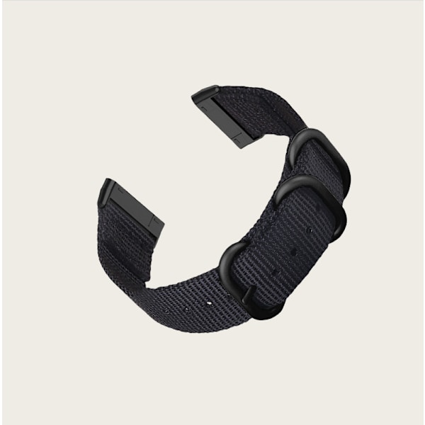 Nylon Canvas Armband för Fitbit Versa 3/Sense Svart