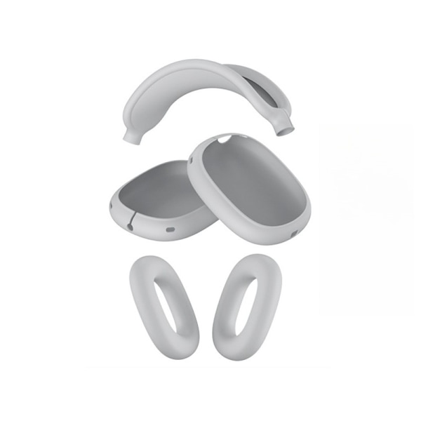 Korvatyynyt, suojakuori ja sankatyyny Airpods Max -kuulokkeille Vaalean harmaa