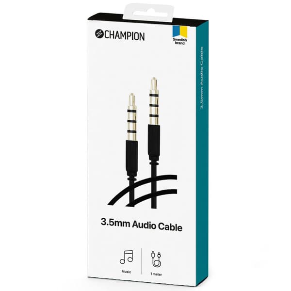 3,5 mm: n äänikaapeli 1 m musta