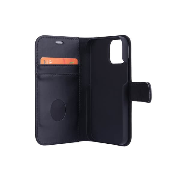 Strålingsbeskyttende Wallet Læder iPhone 13 Mini 2in1 Exclusive RFID Sort