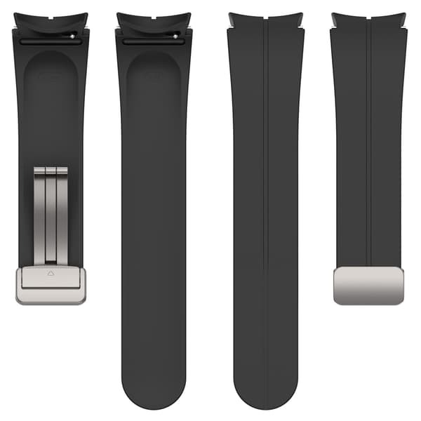 Silikonarmband med Hopfällbart Spänne Black Samsung Galaxy watch5 pro S Black S