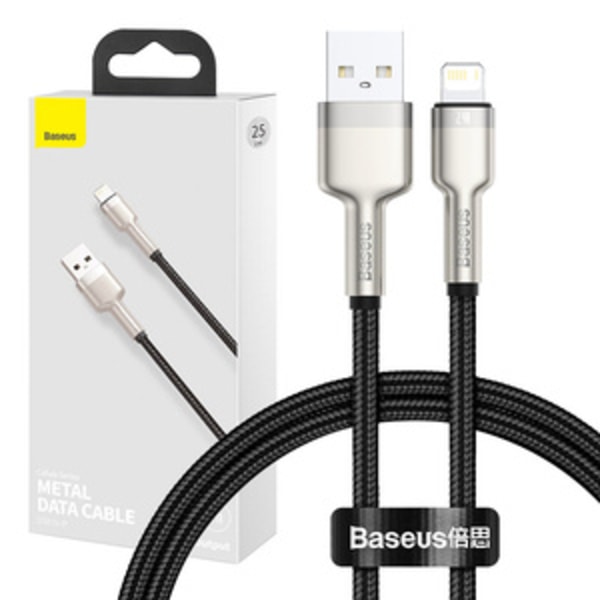 USB-kabel för Lightning Baseus Cafule, 2,4A, 0,25m (svart)