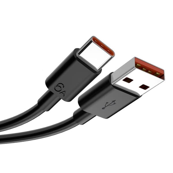 6A Supernopea Type-C -datalatauskaapeli, suuri virta, 2 kpl 2 m 2 m