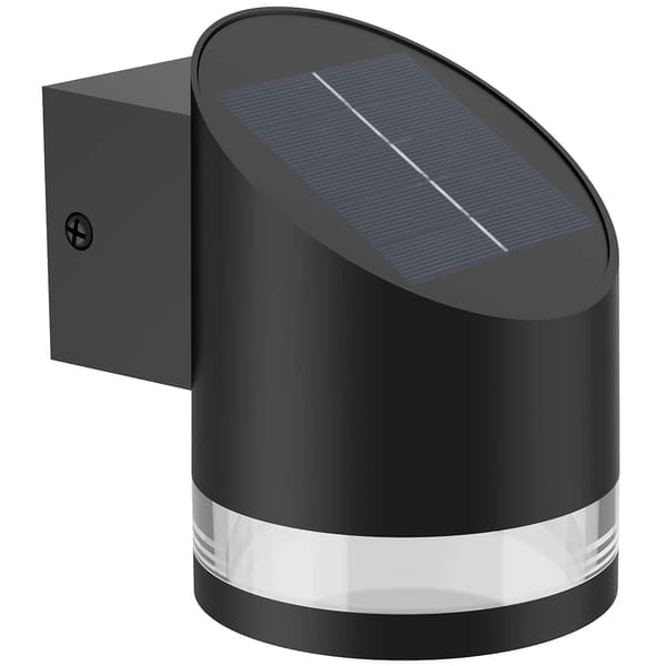 Fyve væglampe vinklet solcelle ultra effektiv LED 200 lm sort