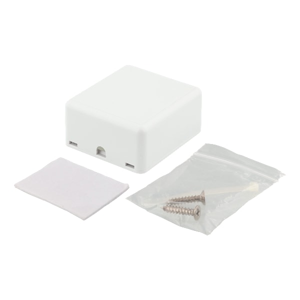 Surface mount box for Keystone, 2 ports, white