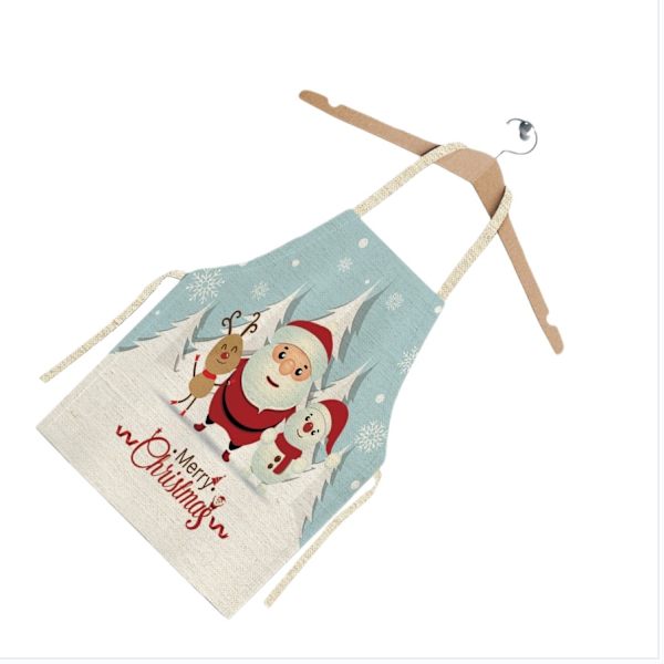 Jul Förkläde med Festligt Tryck - Färgglatt Köksförkläde i Polyester