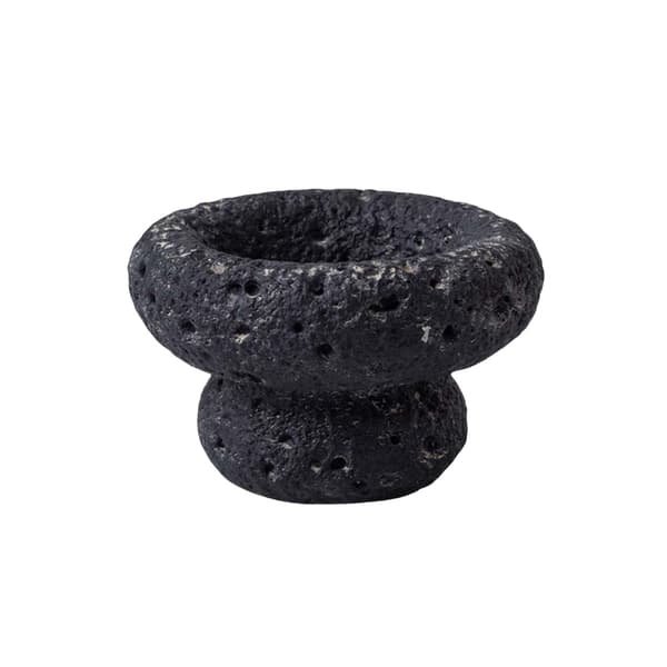 Højbenet Foder- og Vandskål i Cement til Krybdyr - Naturligt Design Black Black