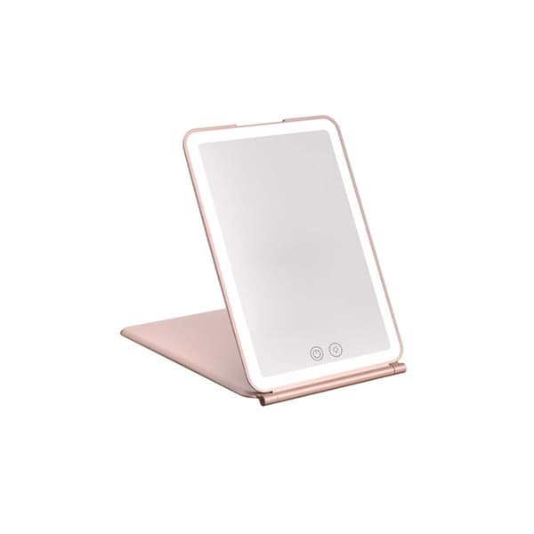 Bærbart LED-makeup-spejl med berøringskontrol og USB-opladning - Ideel til DK-kunder