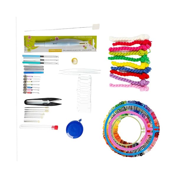 Justerbart Punch Needle Broderisæt - Udskiftelige nåle med flere hoveder