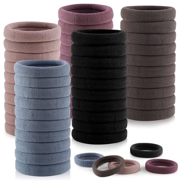 100 stk. Hårbånd med høj elasticitet, nylonhårbånd til kvinder og piger MultiColor MultiColor