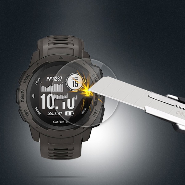 Garmin Instinct 2/2S Skärmskydd (2-Pack) - Härdat Glas, Reptåligt