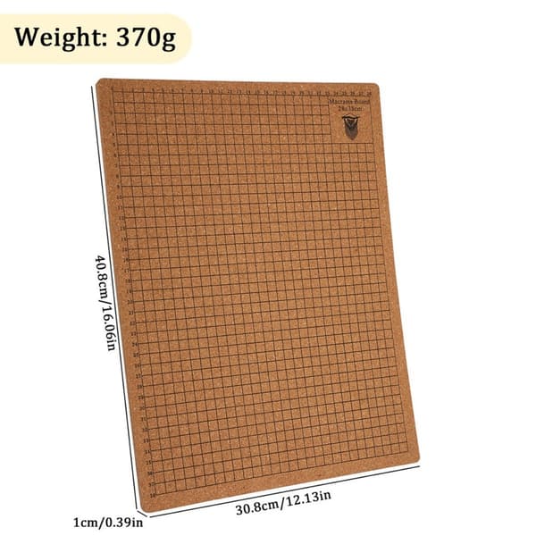 Macrame Board Set kompatibelt med macrame crafting tools — rektangulär knotting board 28x38cm med 100 pins
