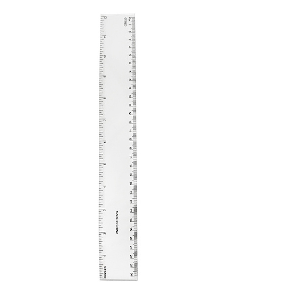 30 cm gennemsigtig lineal