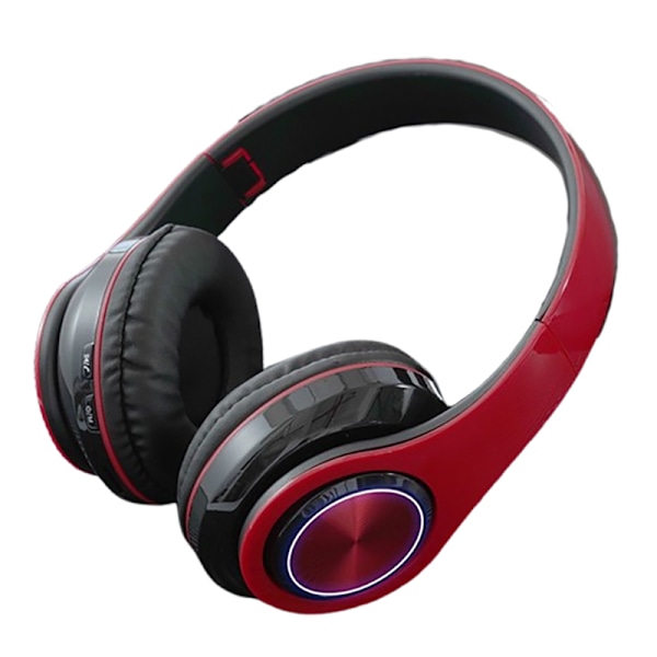Vibrerende røde over-ear Bluetooth-hovedtelefoner B39 - trådløse