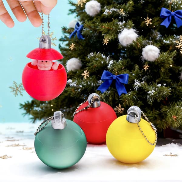 Festlig Snögubbe Julgransprydnad - Hängande Dekoration i Plast för Julgransfester Red Red