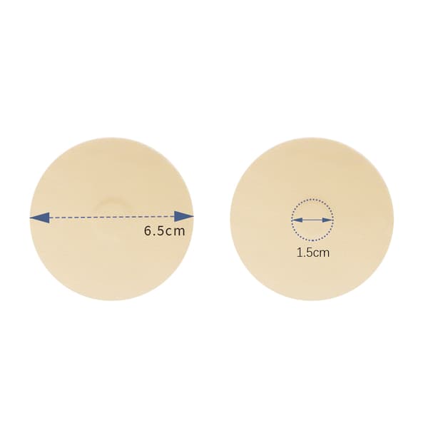 Aftagelige åndbare bh-indlægspuder diameter  6.5cm diameter  6.5cm