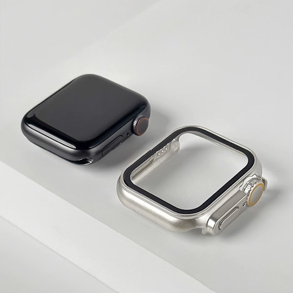 Kellon kotelo näytönsuojalla Apple Watch Ultra 8/7 Hopea 45 mm