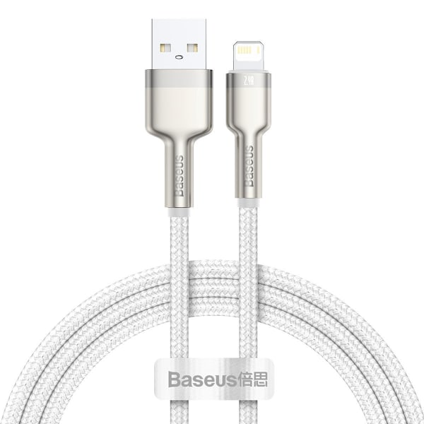 USB-kabel för Lightning Baseus Cafule, 2,4A, 1m (vit)