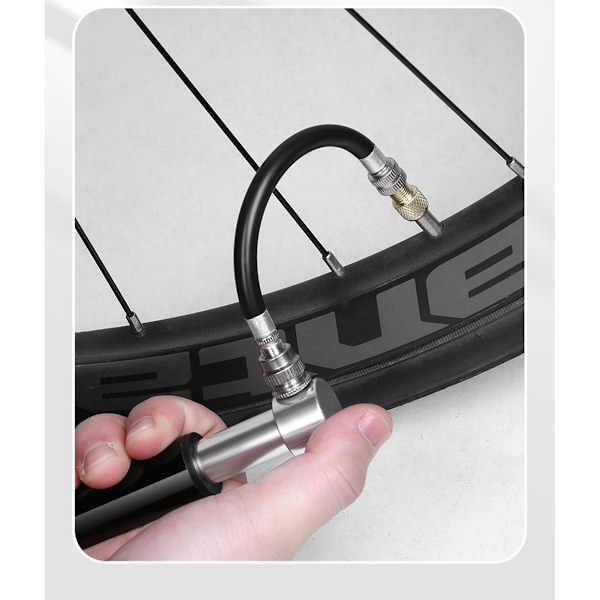 Mini cykelpump i aluminiumlegering Svart