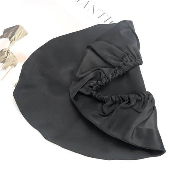 100 % sidenmössa för kvinnor Black Black