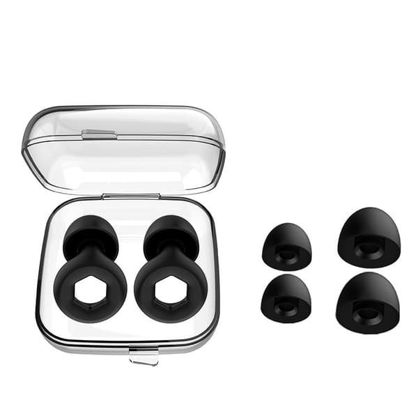Ljudreducerande Öronproppar i Silikon Black Black