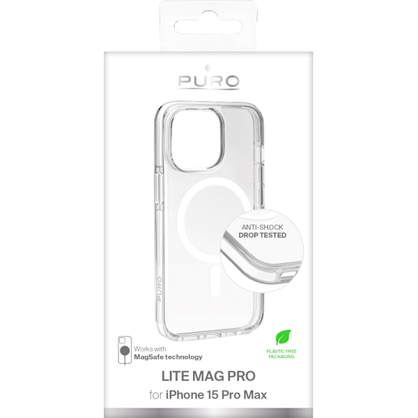 iPhone 15 Pro Max cover LITE MAG PRO with magnets, white