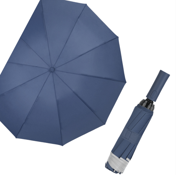 Reflekterende stribe, foldbar paraply til regn eller solskin NavyBlue NavyBlue