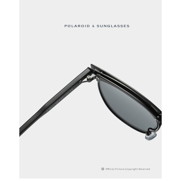 Polariserade solglasögon UV400 Svart/grå