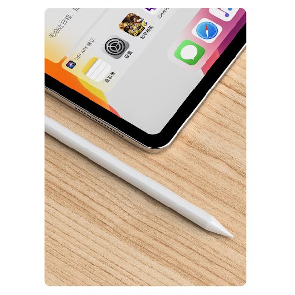 Genopladelig stylus pen med tynd spids 1,45 mm Hvid
