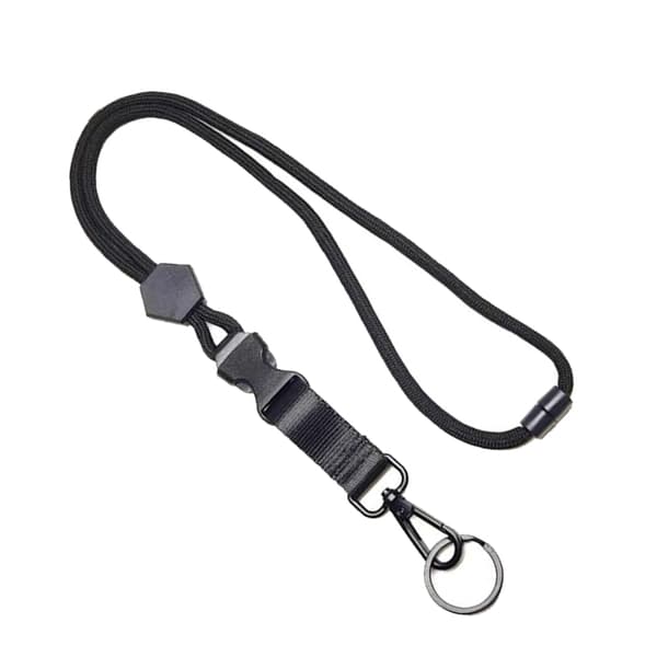 Kraftig nøglesnor Black Black