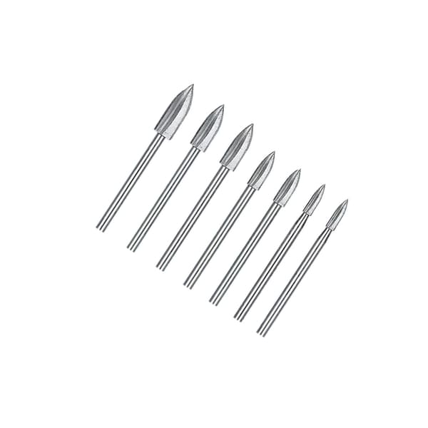 Graveringsborsæt - 6 mm skaft (sæt med 7)