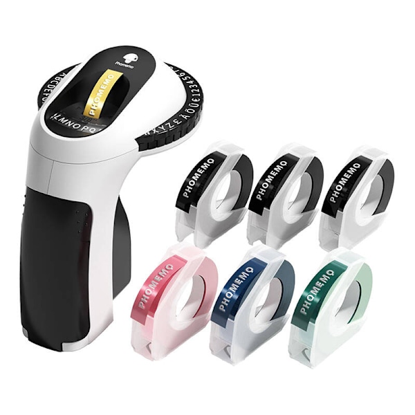 Phomemo E975 bærbar embossing label printer (sort)