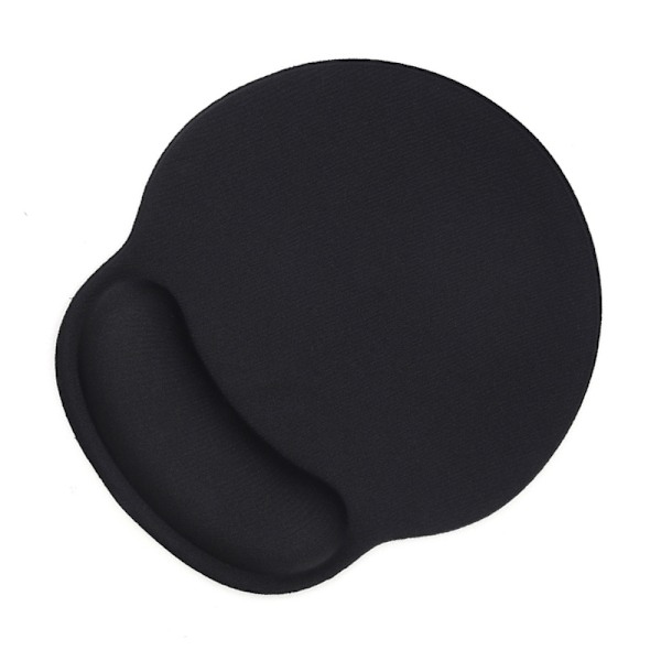 Ergonomisk musmatta med handledsstöd Svart