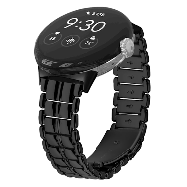 Google Pixel Watch metallarmband Snyggt och snyggt Svart