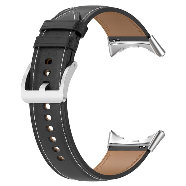 Klockarmband i Äkta Läder 20 mm för Google Pixel Watch 1/2 Black Black
