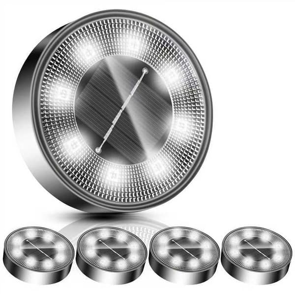 86 Rostfritt Stål Markbelysning - Set med 4 Silver Silver