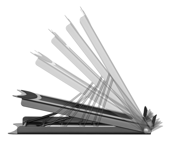 OFFICE Foldable steel laptop/tablet stand 5 adjust 1015"