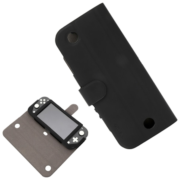 Nintendo Switch Lite-fodral, skyddande skal i PU-läder Svart