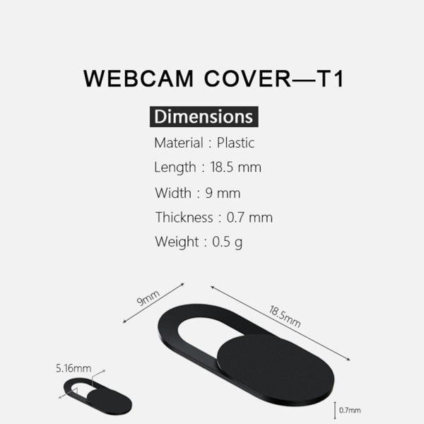 Webbkamera skydd - Webcam Cover Slider - svart