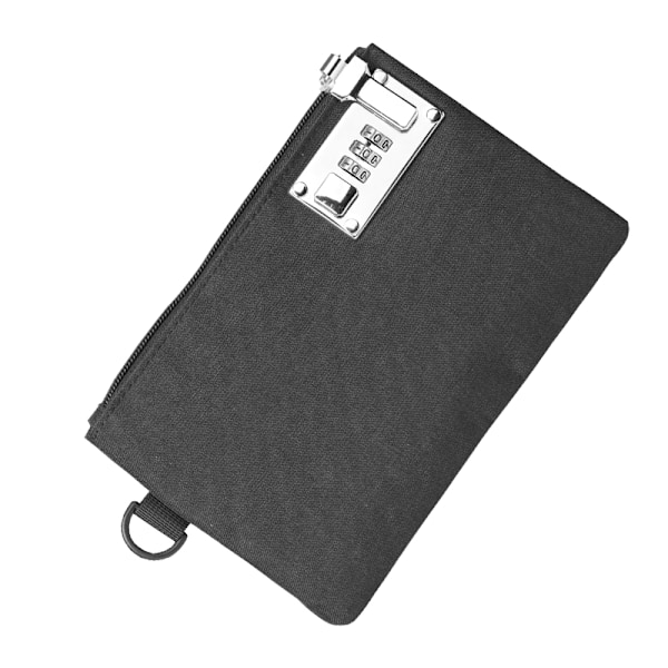 Oxford Cloth Security Wallet med lösenordslås Svart