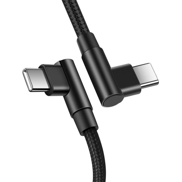 Vinklet datakabel - USB-C til USB-C 2 m 2 m