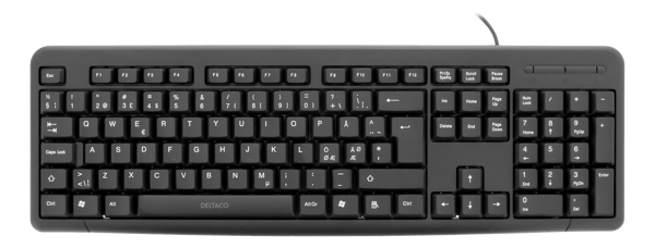Keyboard, Swedish, USB, black