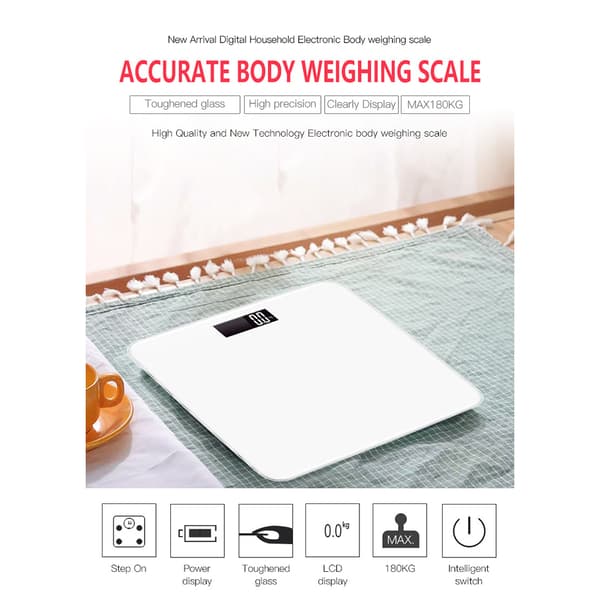 Smart Voice Broadcast Scale - Accurate Results White White
