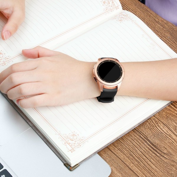 INF Samsung Galaxy Watch 42 mm  silikonearmbånd (S) Sort