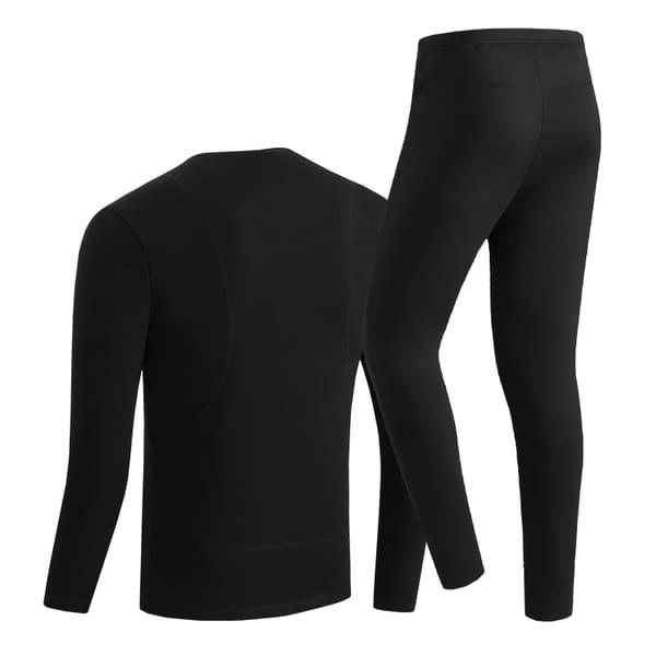 Uppvärmda Underkläder Herr - Elektriska Värmeunderställ Set Black XXL Black XXL