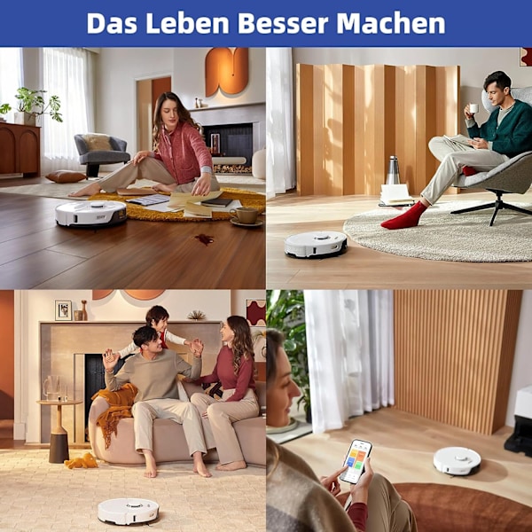 8-pack Dubbelvibration med Conner Mop Pad för Roborock S8/S8+/S8 Plus Grå
