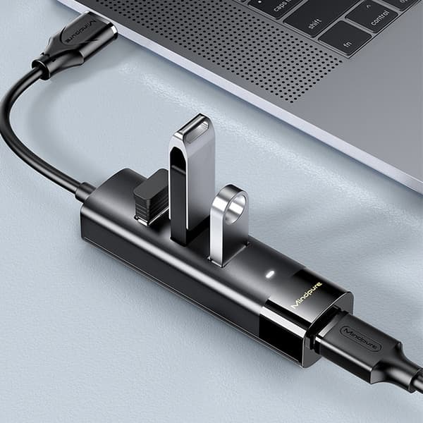 4-Port USB 3.0 Hub - Høj hastigheds dataoverførsel og udvidelse 0.3m 0.3m